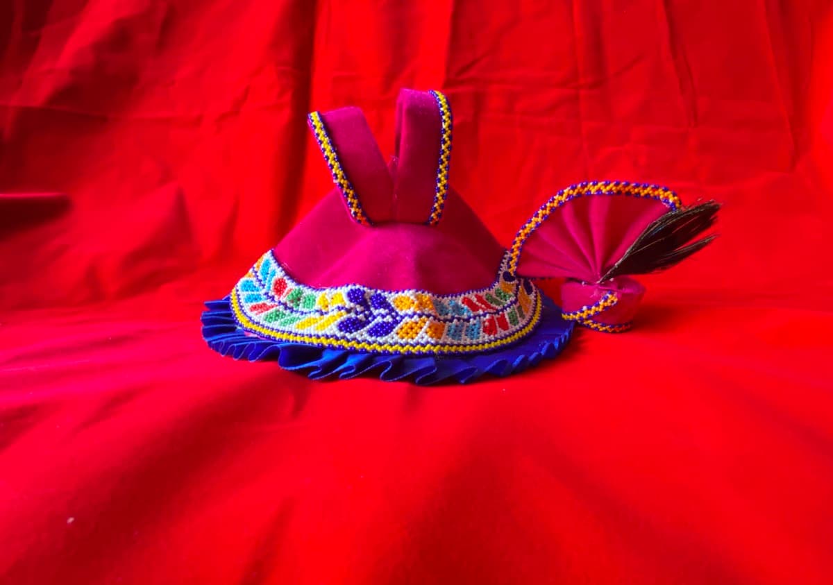 Beaded Laddu Gopal vagha with detailed multicoloured beadwork